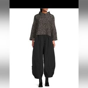 Bryn Walker Black Ore Olin Memory Crunch Pants Size XS NWT Balloon Leg Barrel
